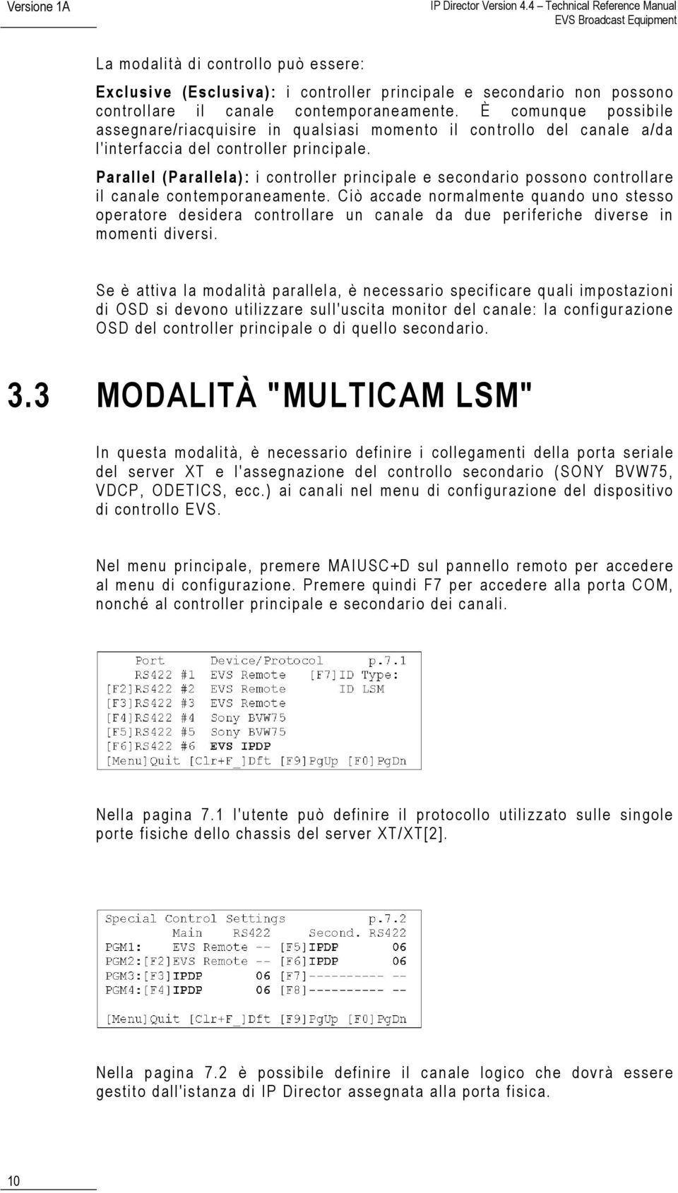 È comunque possibile assegnare/riacquisire in qualsiasi momento il controllo del canale a/da l'interfaccia del controller principale.