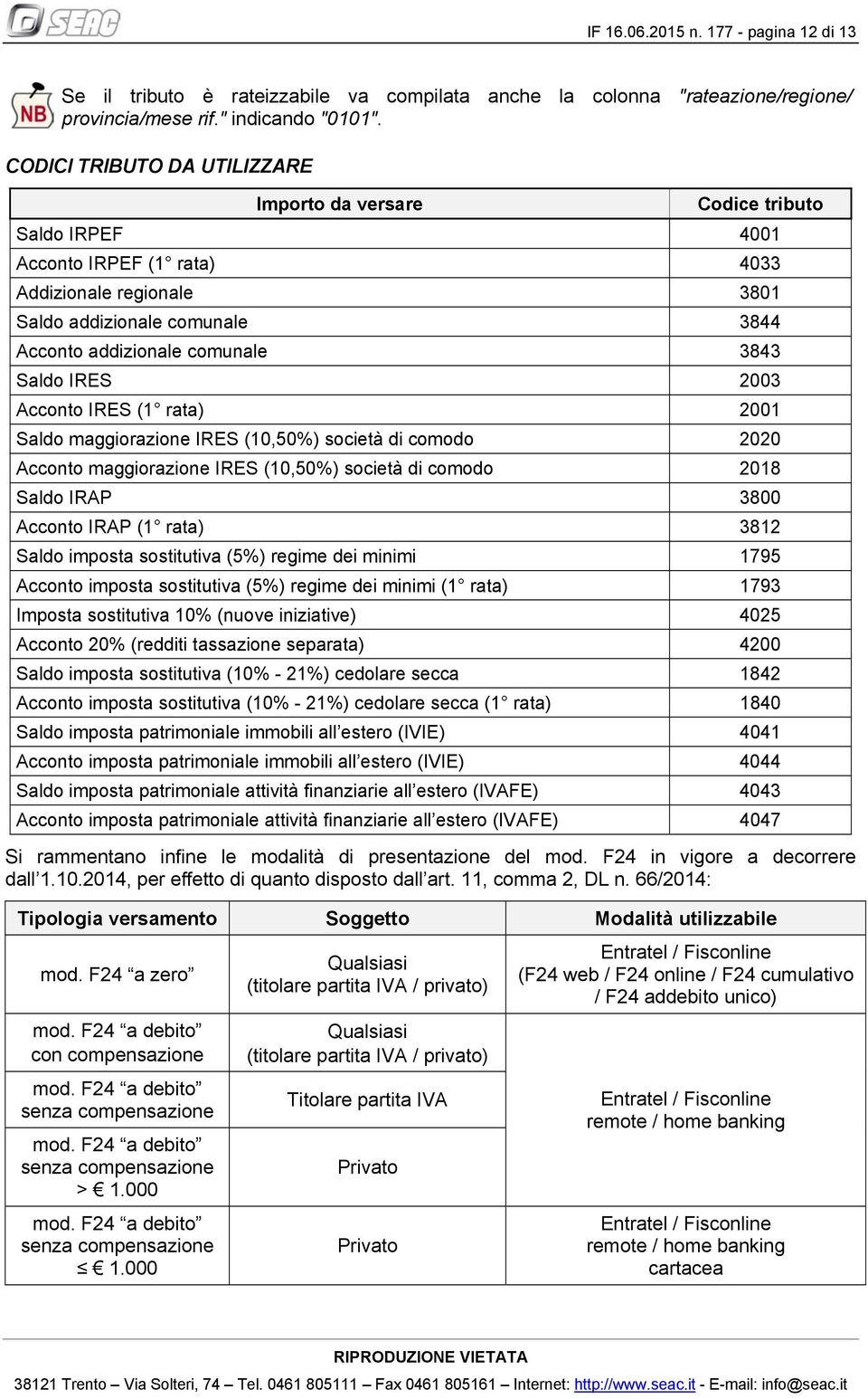 3843 Saldo IRES 2003 Acconto IRES (1 rata) 2001 Saldo maggiorazione IRES (10,50%) società di comodo 2020 Acconto maggiorazione IRES (10,50%) società di comodo 2018 Saldo IRAP 3800 Acconto IRAP (1