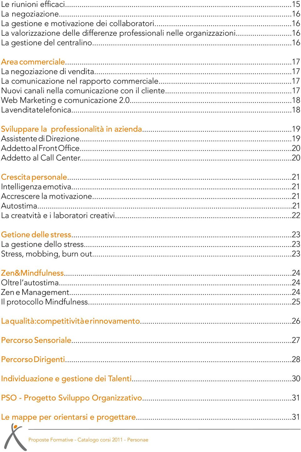 ..18 La vendita telefonica...18 Sviluppare la professionalità in azienda...19 Assistente di Direzione...19 Addetto al Front Office...20 Addetto al Call Center...20 Crescita personale.