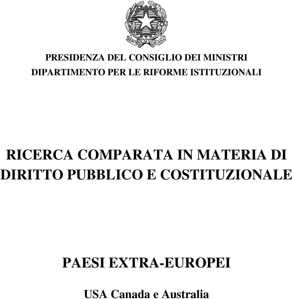 RICERCA COMPARATA IN MATERIA DI DIRITTO