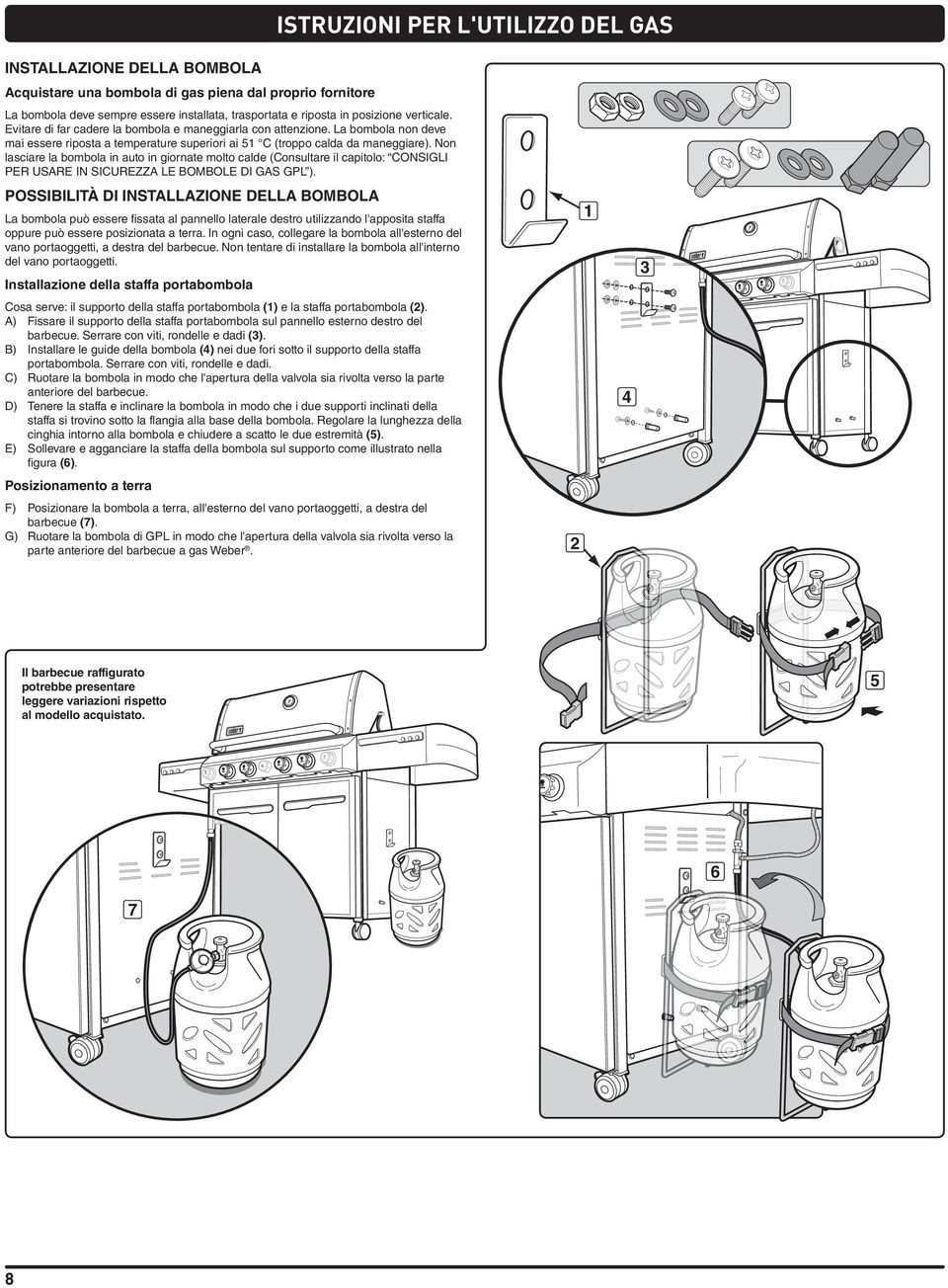 Non lasciare la bombola in auto in giornate molto calde (Consultare il capitolo: CONSIGLI PER USARE IN SICUREZZA LE BOMBOLE DI GAS GPL ).