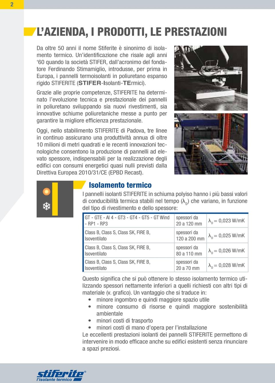 espanso rigido STIFERITE (STIFER-Isolanti-TErmici).