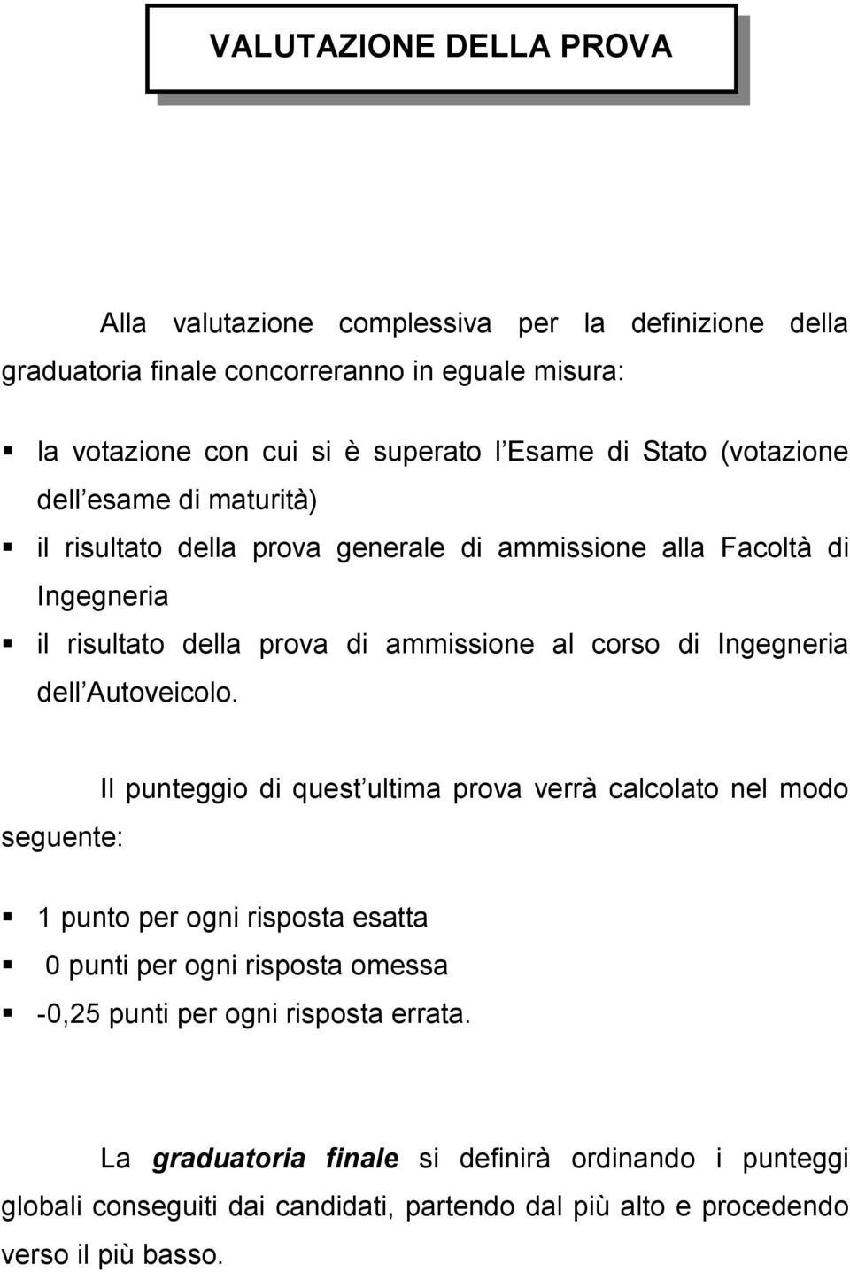 Ingegneria dell Autoveicolo.