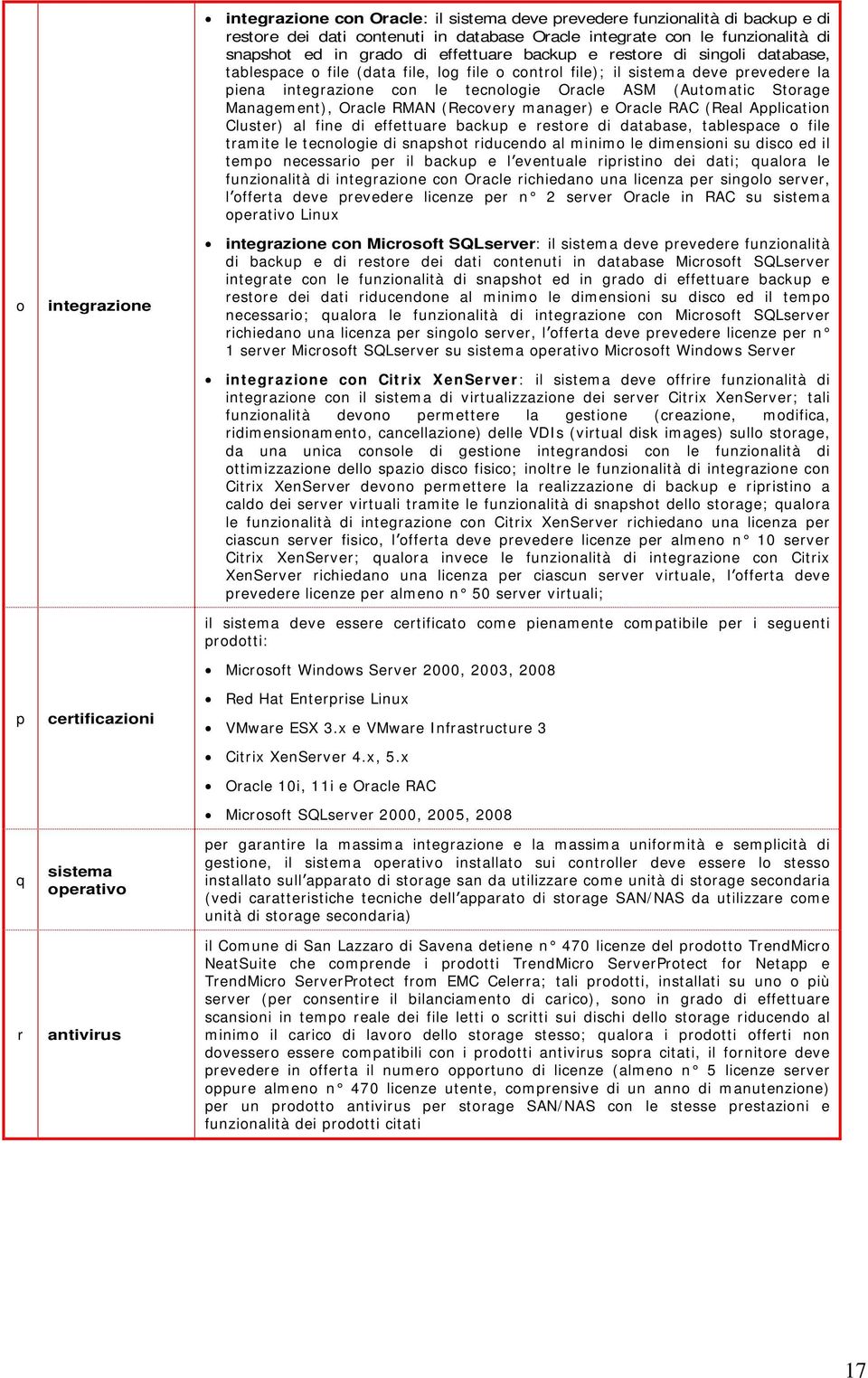 con le tecnologie Oracle ASM (Automatic Storage Management), Oracle RMAN (Recovery manager) e Oracle RAC (Real Application Cluster) al fine di effettuare backup e restore di database, tablespace o