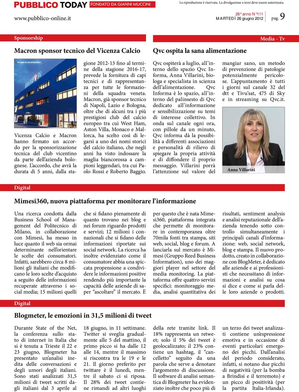 da parte dell azienda bolognese.