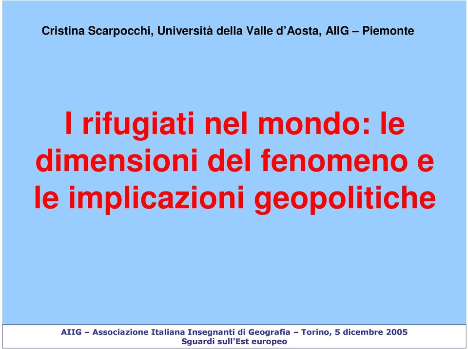 le implicazioni geopolitiche AIIG Associazione Italiana