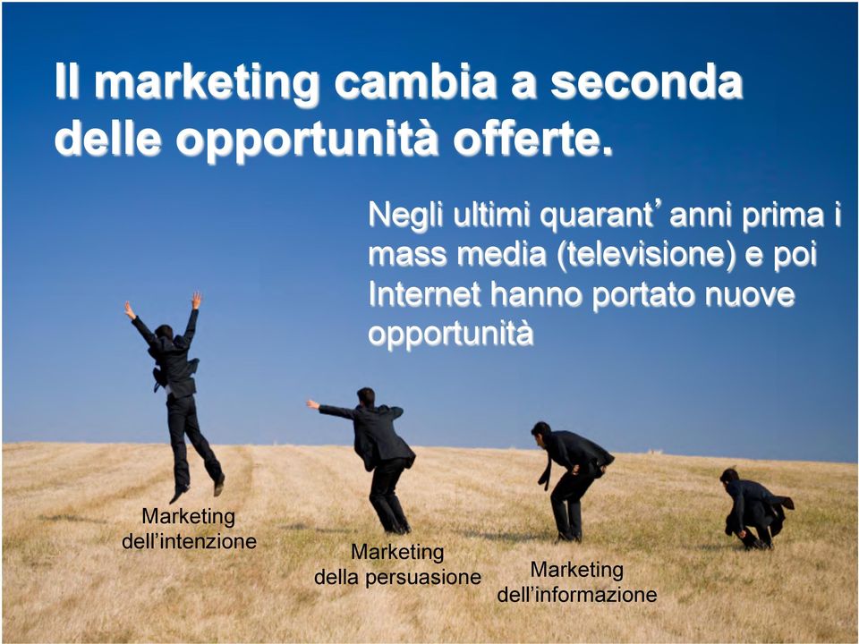 poi Internet hanno portato nuove opportunità Marketing dell