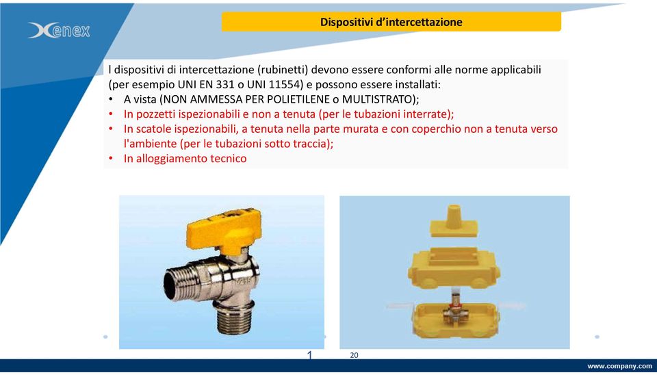 MULTISTRATO); In pozzetti ispezionabili e non a tenuta (per le tubazioni interrate); In scatole ispezionabili, a