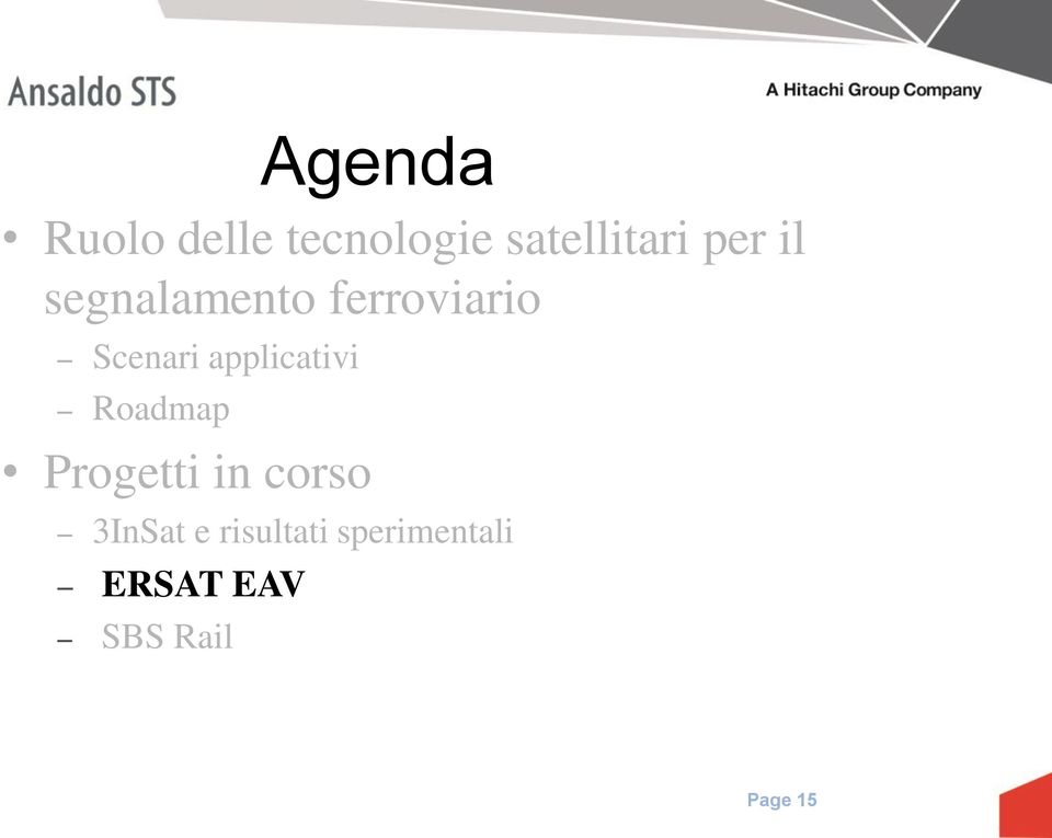 applicativi Roadmap Progetti in corso 3InSat