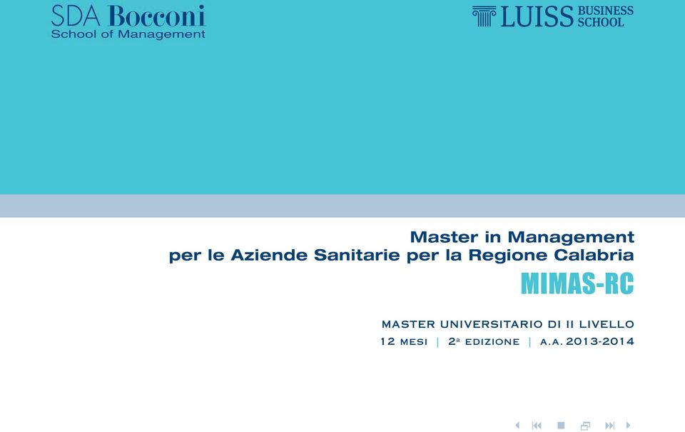 MIMAS-RC MASTER UNIVERSITARIO DI II