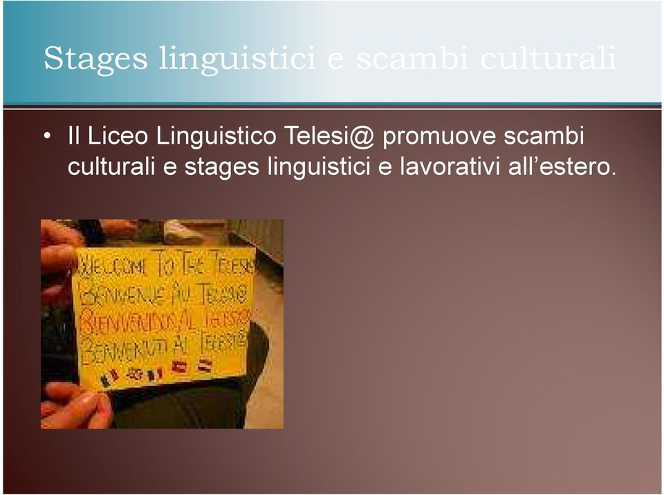 Telesi@ promuove scambi culturali