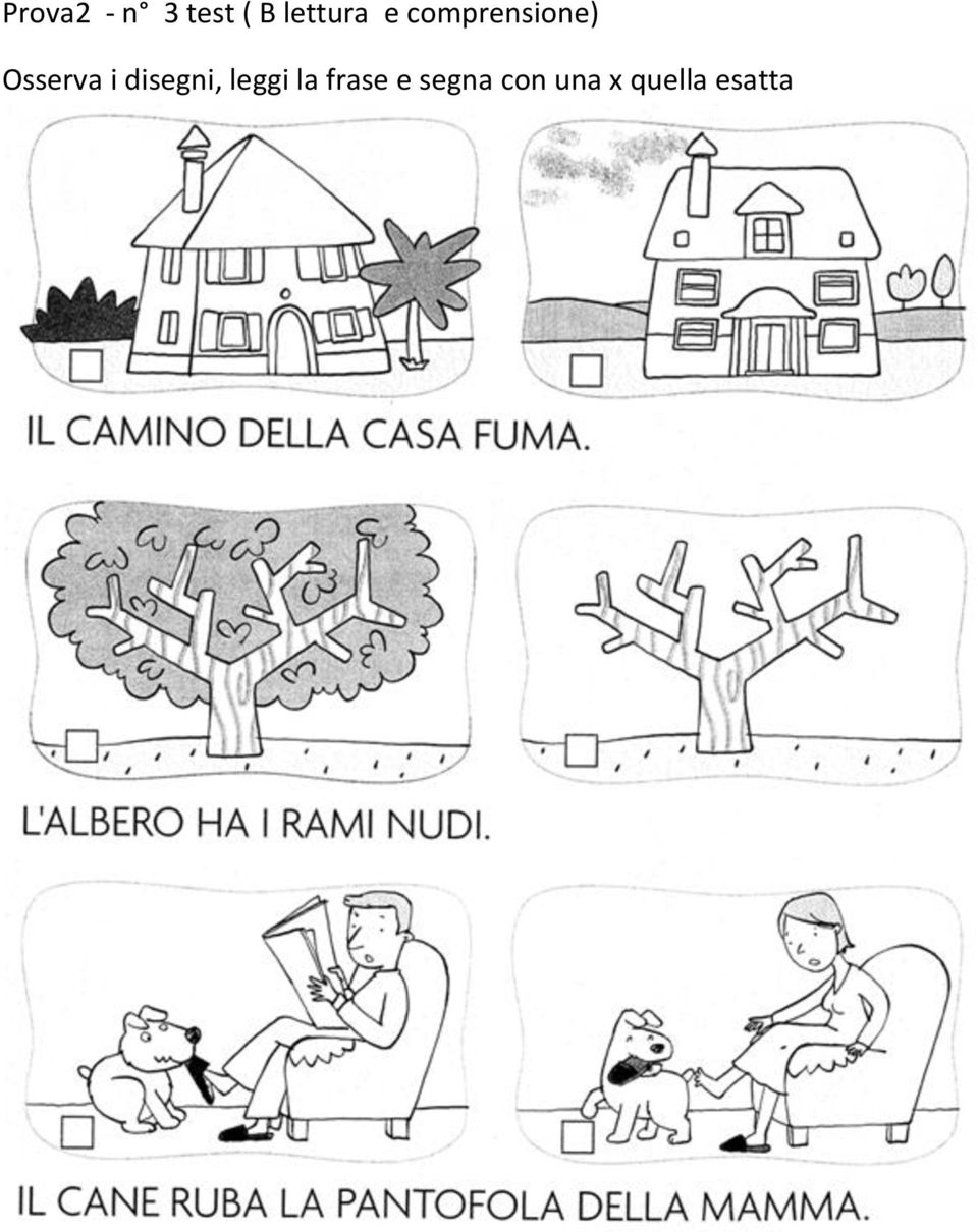 Osserva i disegni, leggi la