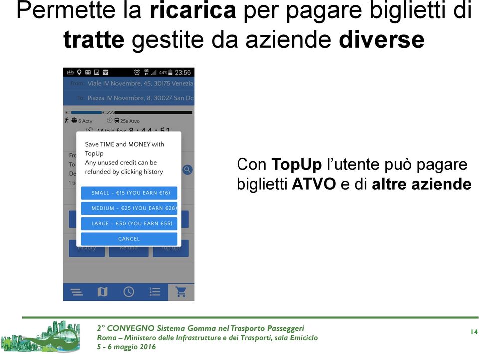 aziende diverse Con TopUp l utente