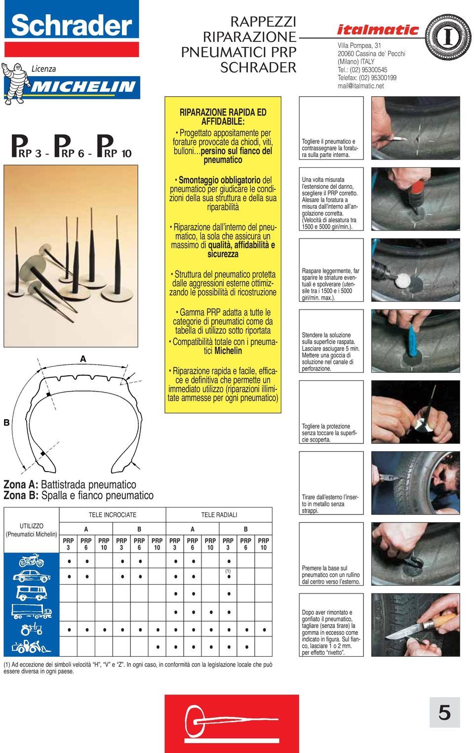 massimo di qualità, affidabilità e sicurezza Struttura del pneumatico protetta dalle aggressioni esterne ottimizzando le possibilità di ricostruzione Gamma PRP adatta a tutte le categorie di