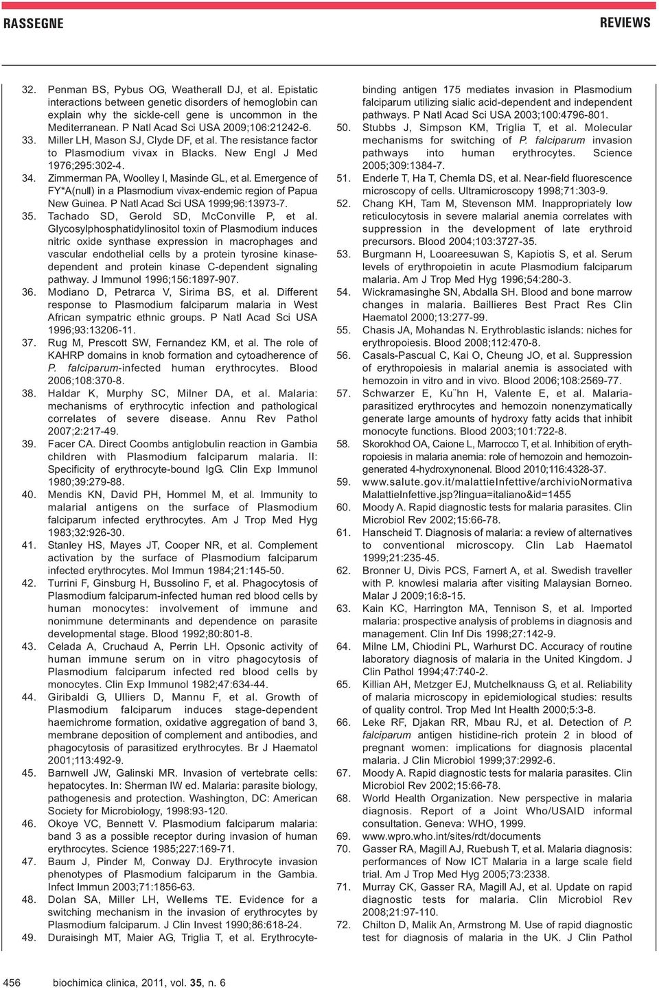 Zimmerman PA, Woolley I, Masinde GL, et al. Emergence of FY*A(null) in a Plasmodium vivax-endemic region of Papua New Guinea. P Natl Acad Sci USA 1999;96:13973-7. 35.