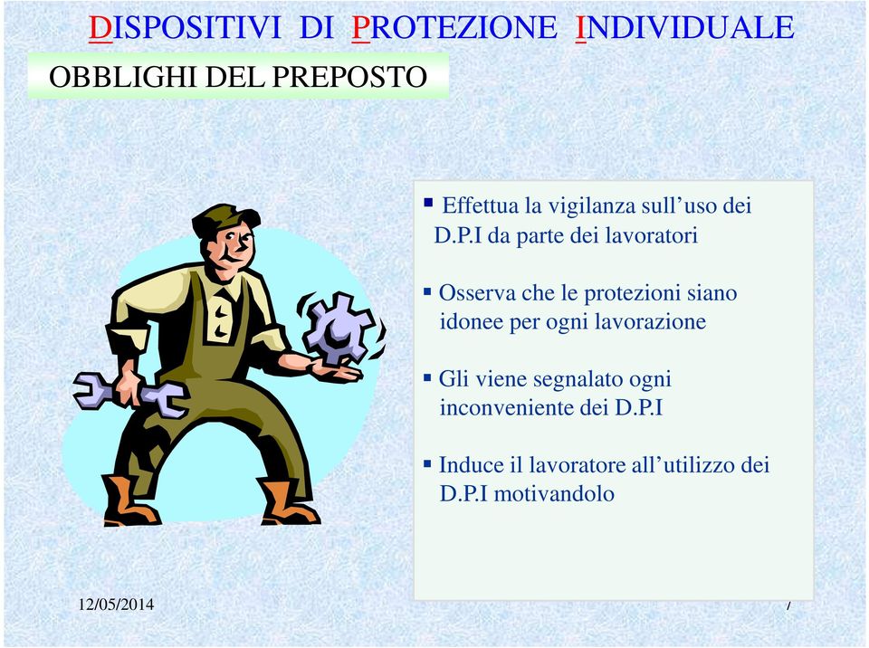 lavoratori Osserva che le protezioni siano idonee per ogni