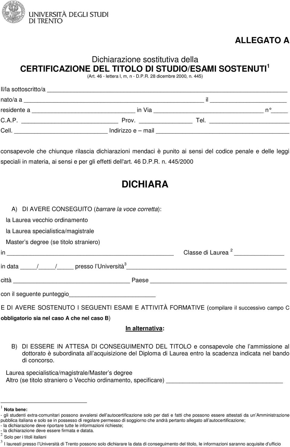 Indirizzo e mail consapevole che chiunque rilascia dichiarazioni mendaci è punito ai sensi del codice penale e delle leggi speciali in materia, ai sensi e per gli effetti dell'art. 46 D.P.R. n.