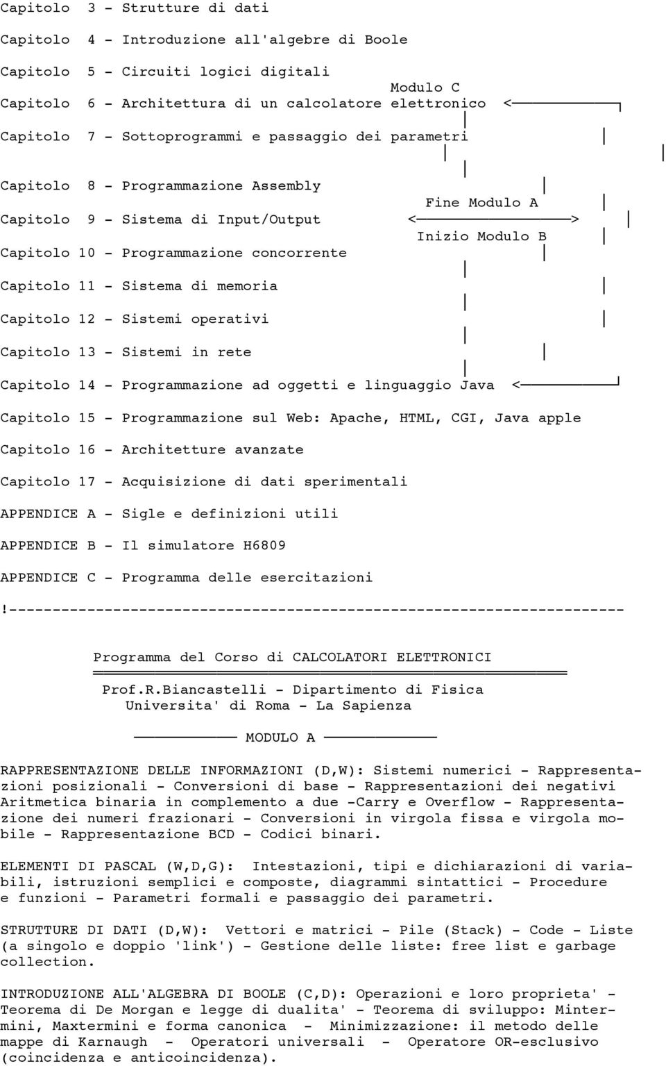 11 - Sistema di memoria Capitolo 12 - Sistemi operativi Capitolo 13 - Sistemi in rete Capitolo 14 - Programmazione ad oggetti e linguaggio Java < Capitolo 15 - Programmazione sul Web: Apache, HTML,