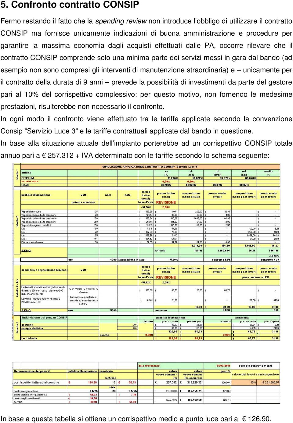 esempio non sono compresi gli interventi di manutenzione straordinaria) e unicamente per il contratto della durata di 9 anni prevede la possibilità di investimenti da parte del gestore pari al 10%