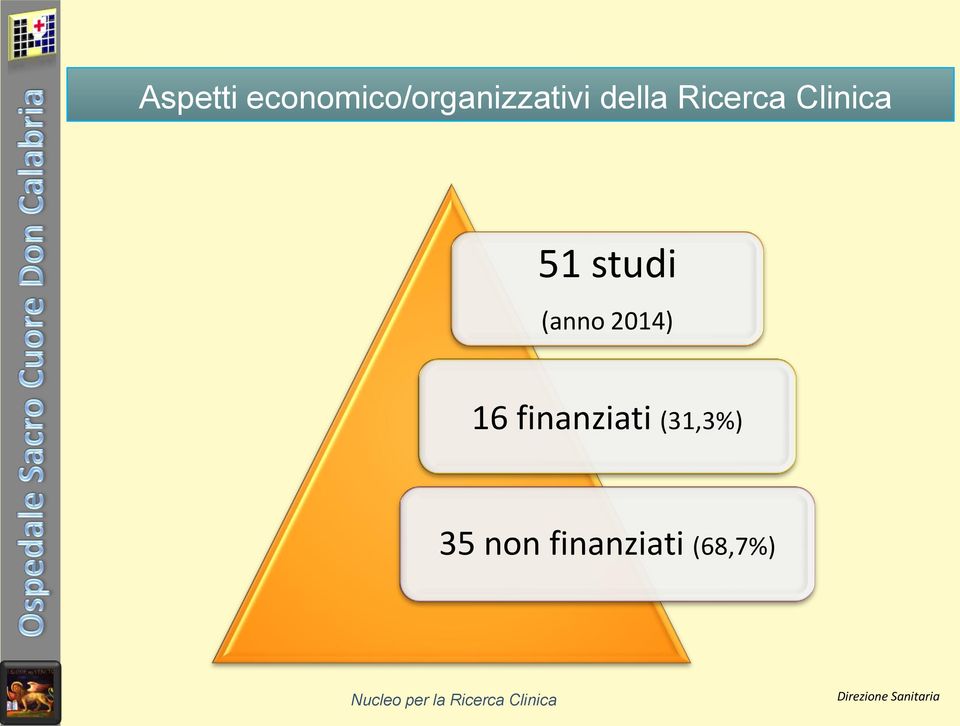 16 finanziati (31,3%) 35 non