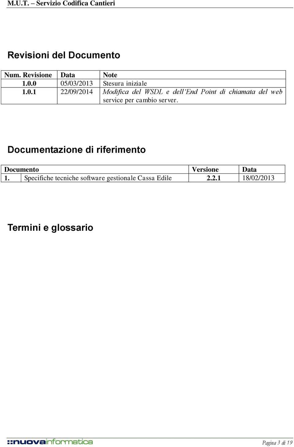 chiamata del web service per cambio server.