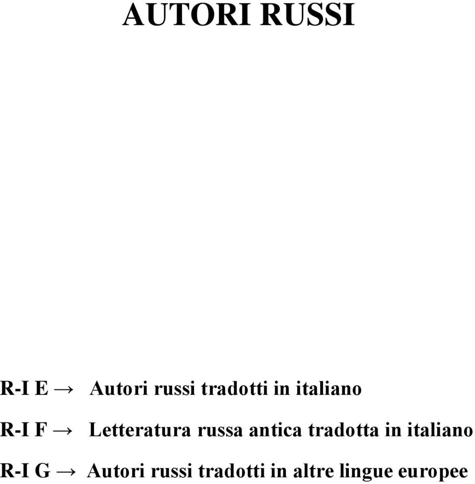 russa antica tradotta in italiano R-I