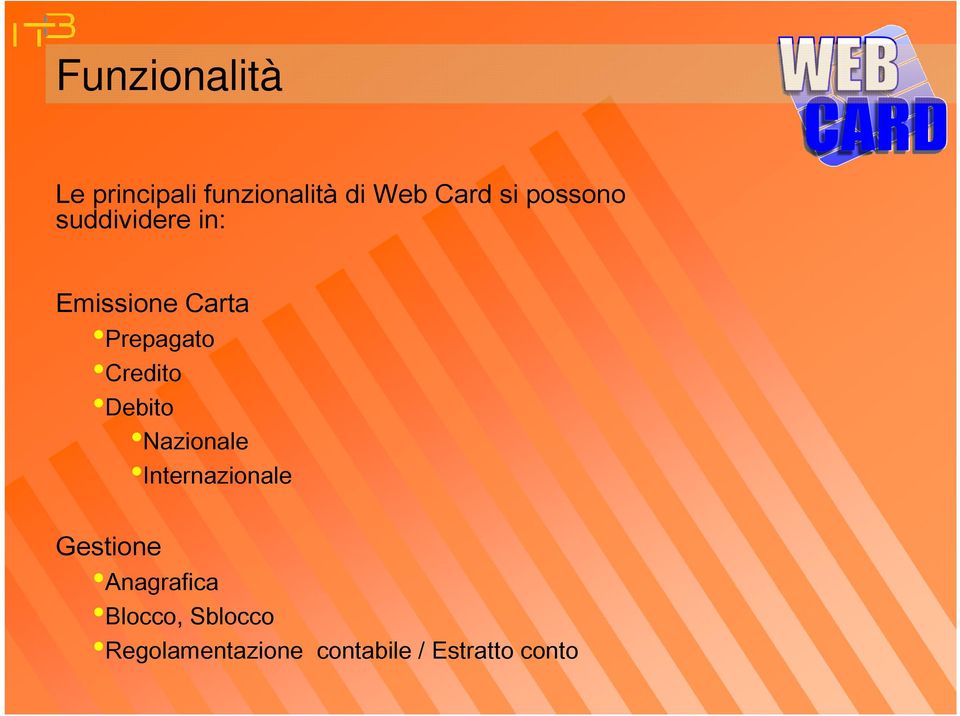 Credito Debito Nazionale Internazionale Gestione