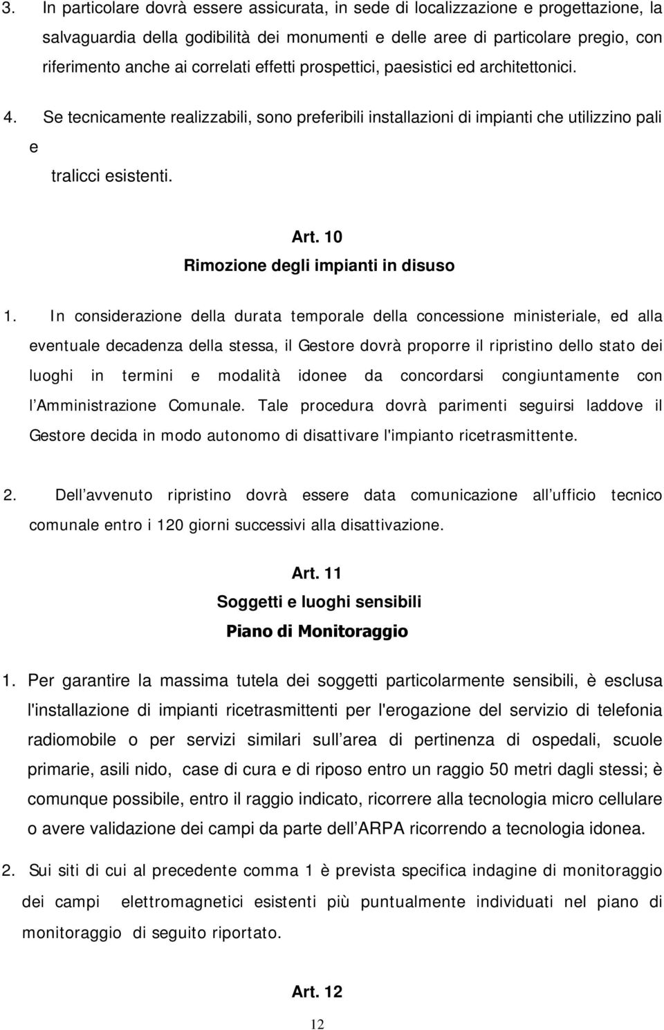 10 Rimozione degli impianti in disuso 1.