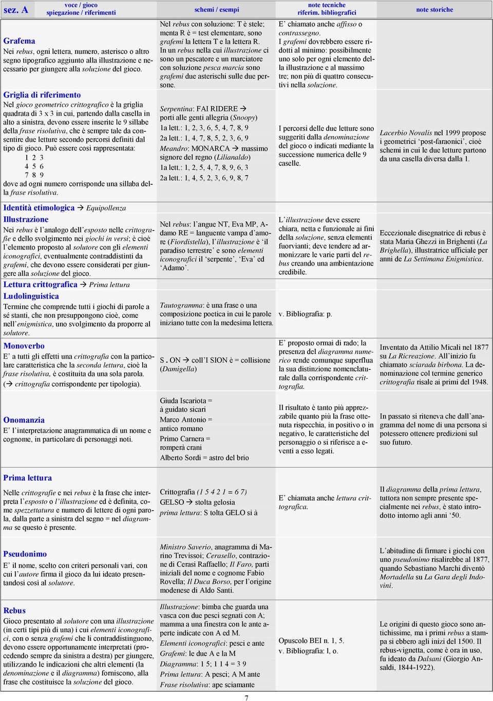 che è sempre tale da consentire due letture secondo percorsi definiti dal tipo di gioco.