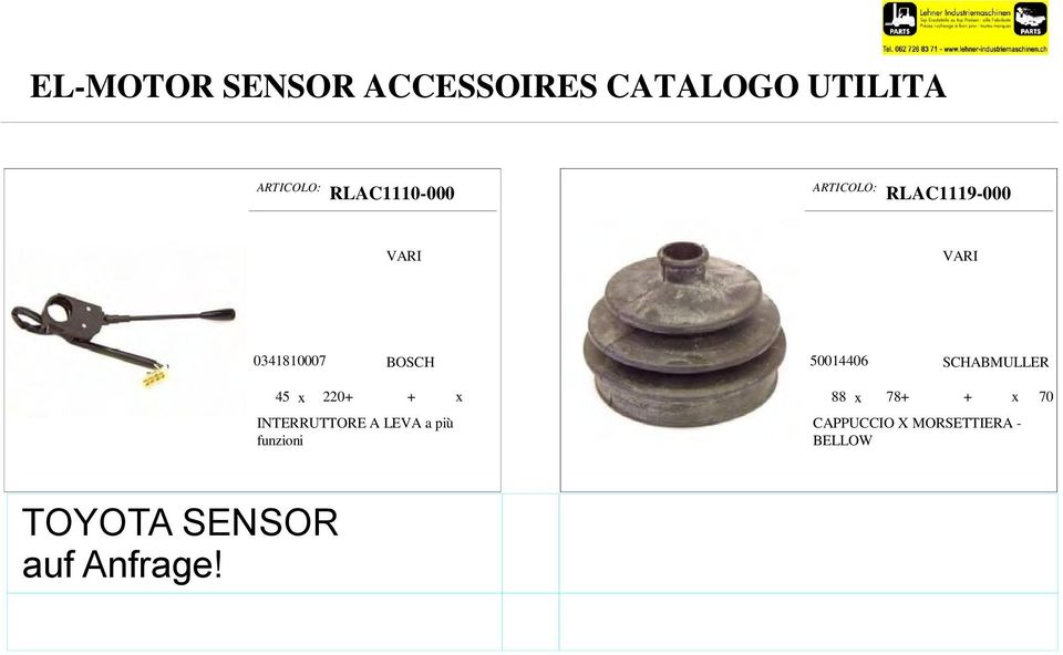 INTERRUTTORE A LEVA a più funzioni TOYOTA SENSOR