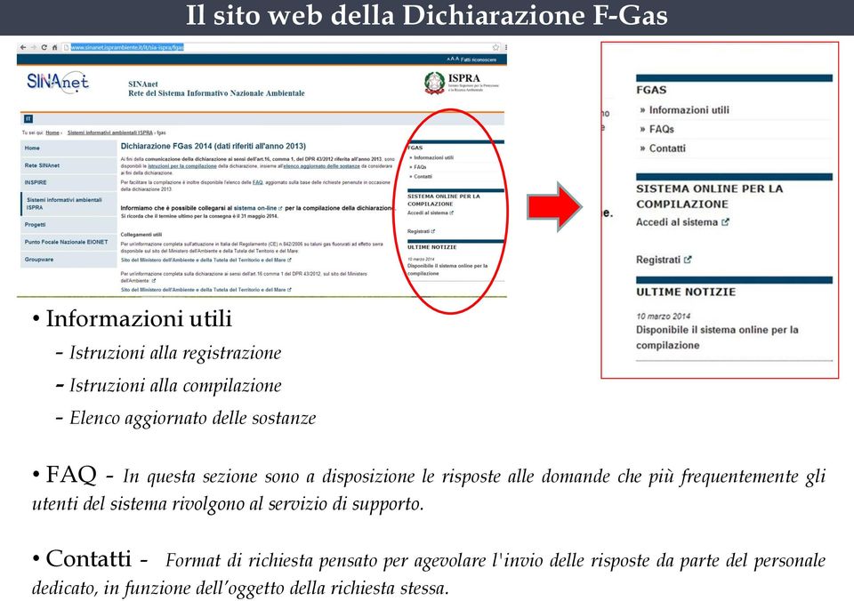 domande che più frequentemente gli utenti del sistema rivolgono al servizio di supporto.