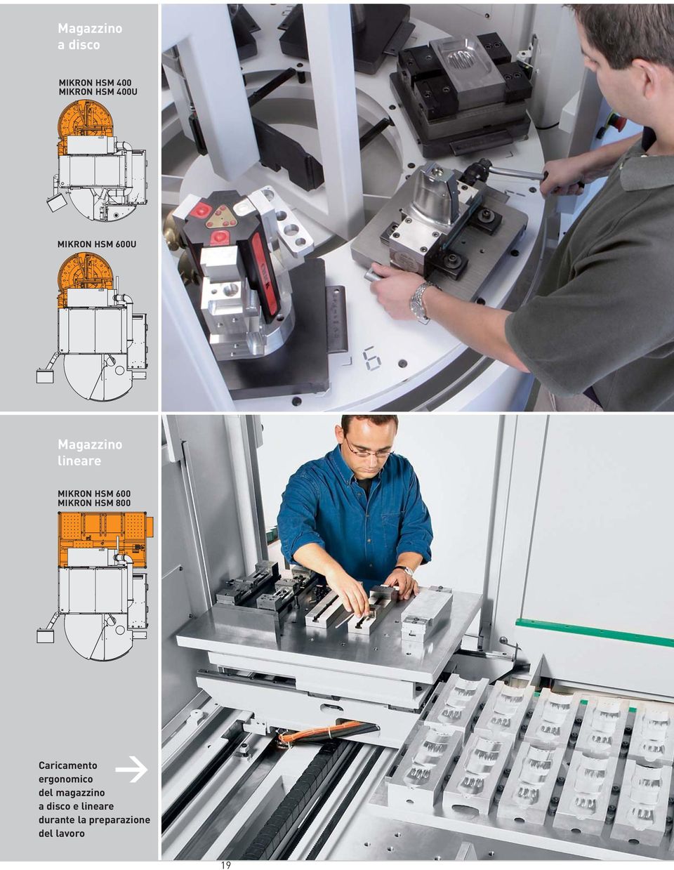 MIKRON HSM 800 Caricamento ergonomico del magazzino