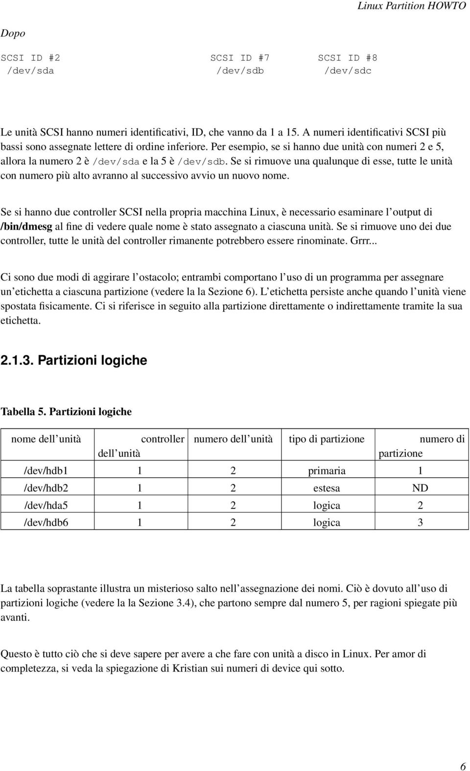 Se si rimuove una qualunque di esse, tutte le unità con numero più alto avranno al successivo avvio un nuovo nome.