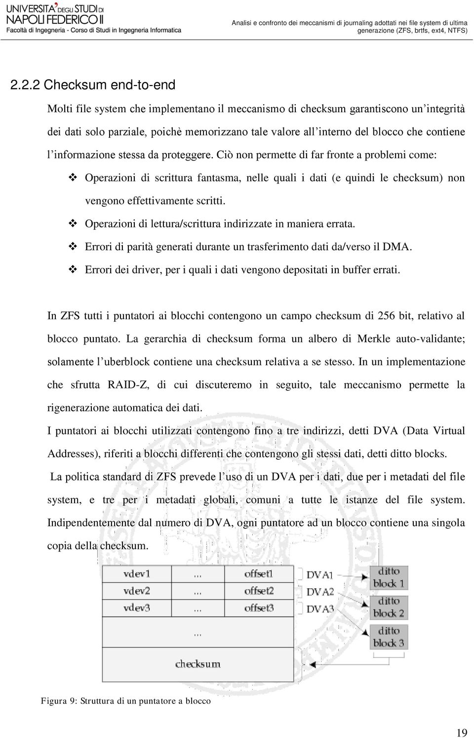 Ciò non permette di far fronte a problemi come: Operazioni di scrittura fantasma, nelle quali i dati (e quindi le checksum) non vengono effettivamente scritti.