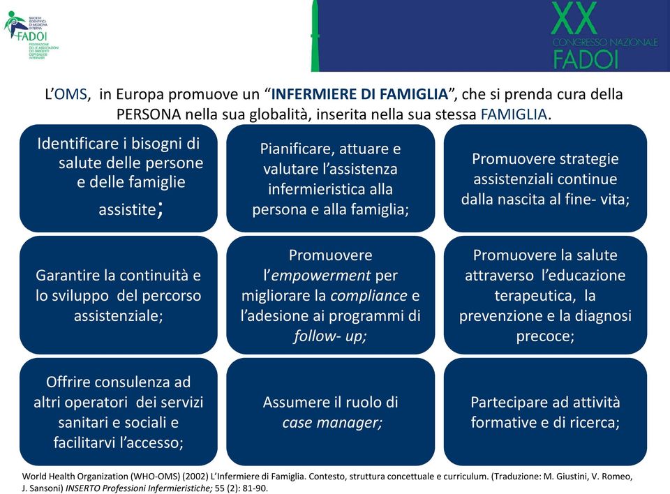 assistenziali continue dalla nascita al fine- vita; Garantire la continuità e lo sviluppo del percorso assistenziale; Promuovere l empowermentper migliorare la compliancee l adesione ai programmi di