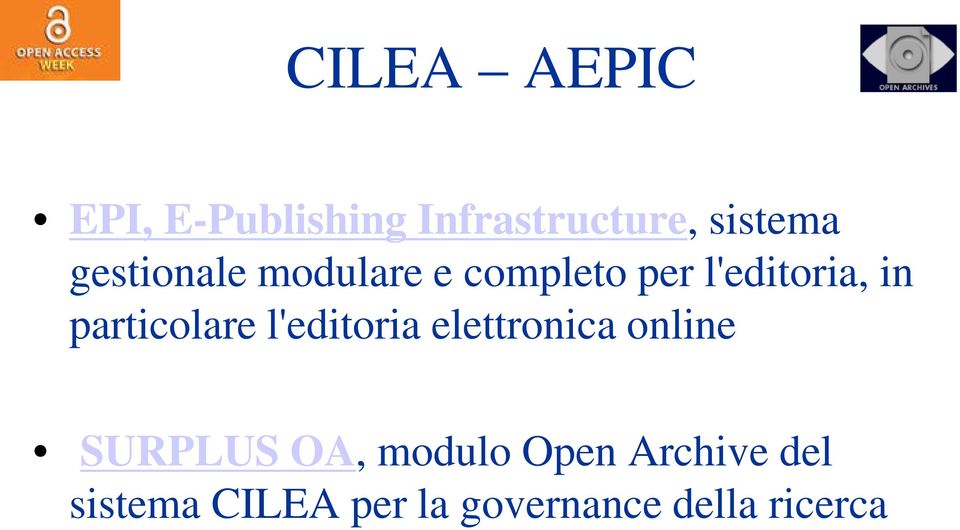 particolare l'editoria elettronica online SURPLUS OA,