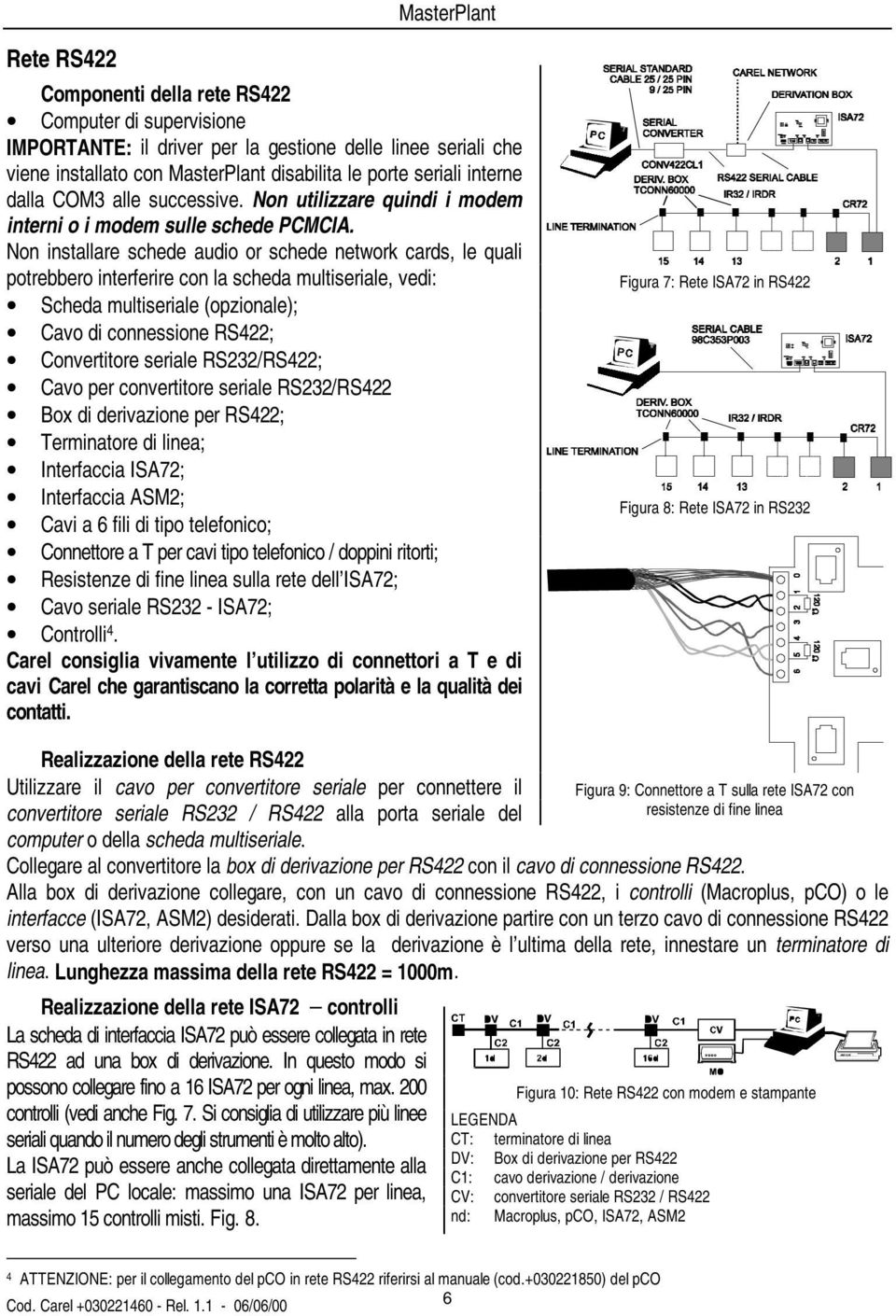 Non installare schede audio or schede network cards, le quali potrebbero interferire con la scheda multiseriale, vedi: Scheda multiseriale (opzionale); Cavo di connessione RS422; Convertitore seriale