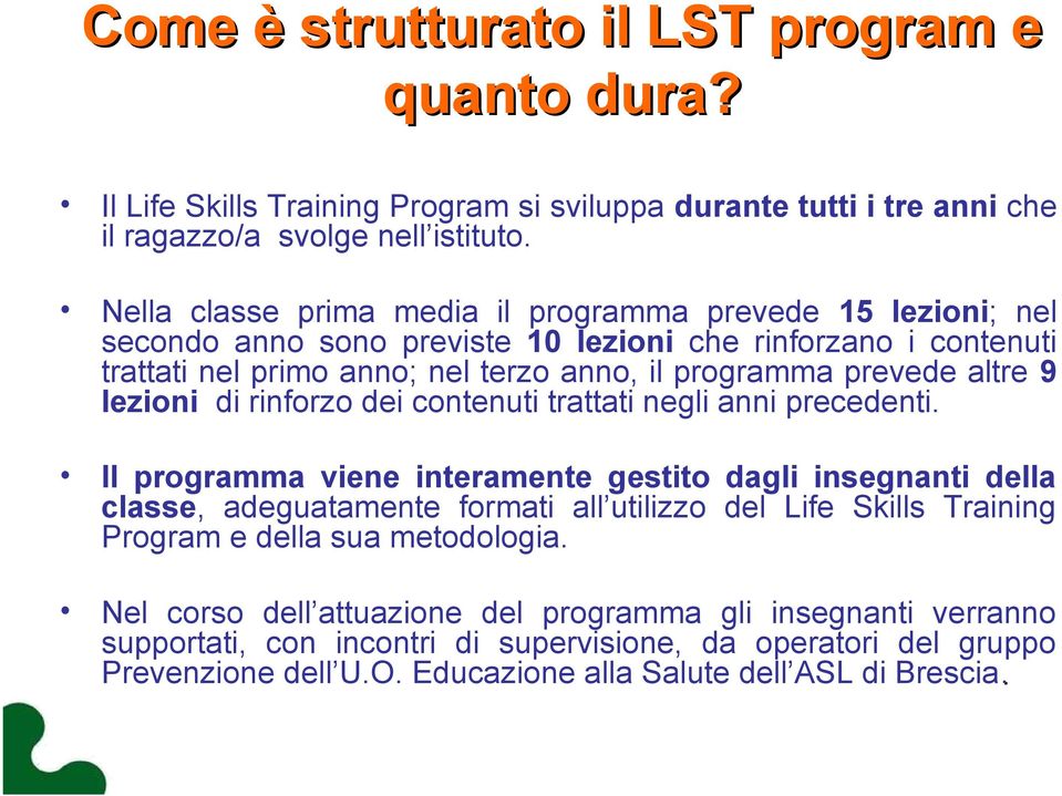 9 lezioni di rinforzo dei contenuti trattati negli anni precedenti.