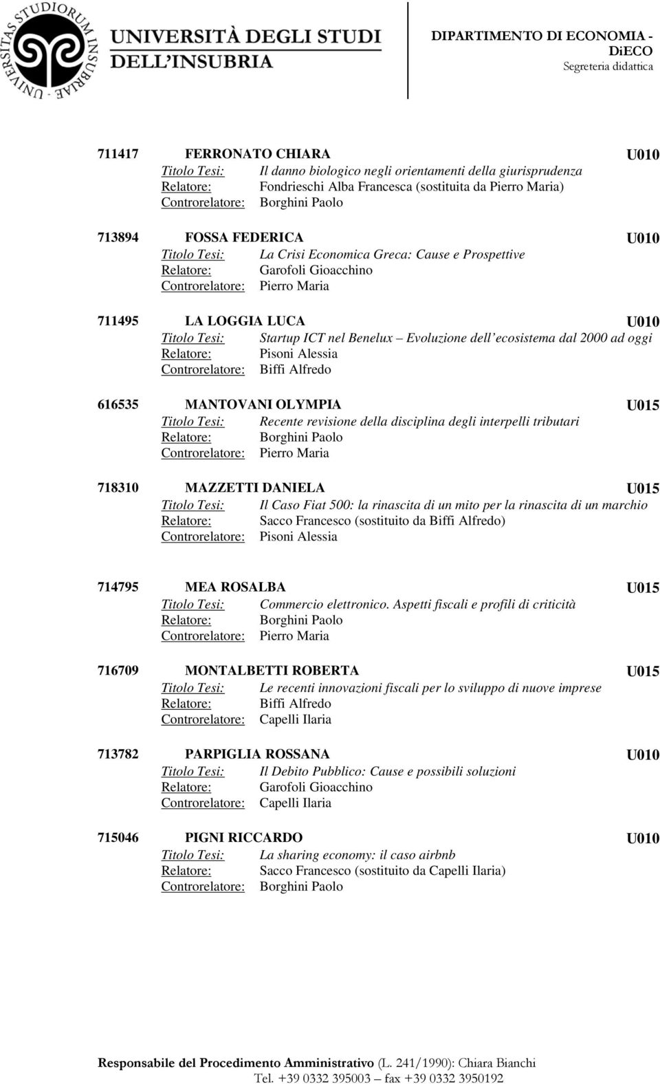 nel Benelux Evoluzione dell ecosistema dal 2000 ad oggi Relatore: Pisoni Alessia Controrelatore: Biffi Alfredo 616535 MANTOVANI OLYMPIA U015 Titolo Tesi: Recente revisione della disciplina degli