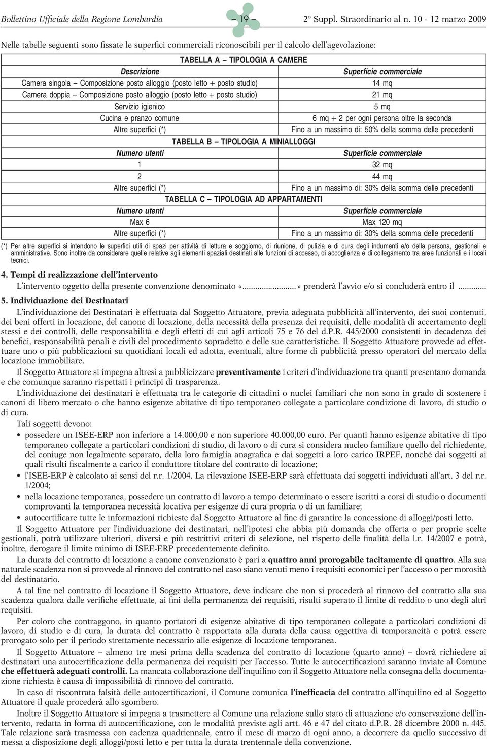 mq Cucina e pranzo comune 6 mq + 2 per ogni persona oltre la seconda Altre superfici (*) Fino a un massimo di: 50% della somma delle precedenti TABELLA B TIPOLOGIA A MINIALLOGGI Numero utenti