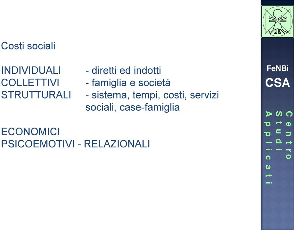 RELAZIONALI - diretti ed indotti - famiglia e