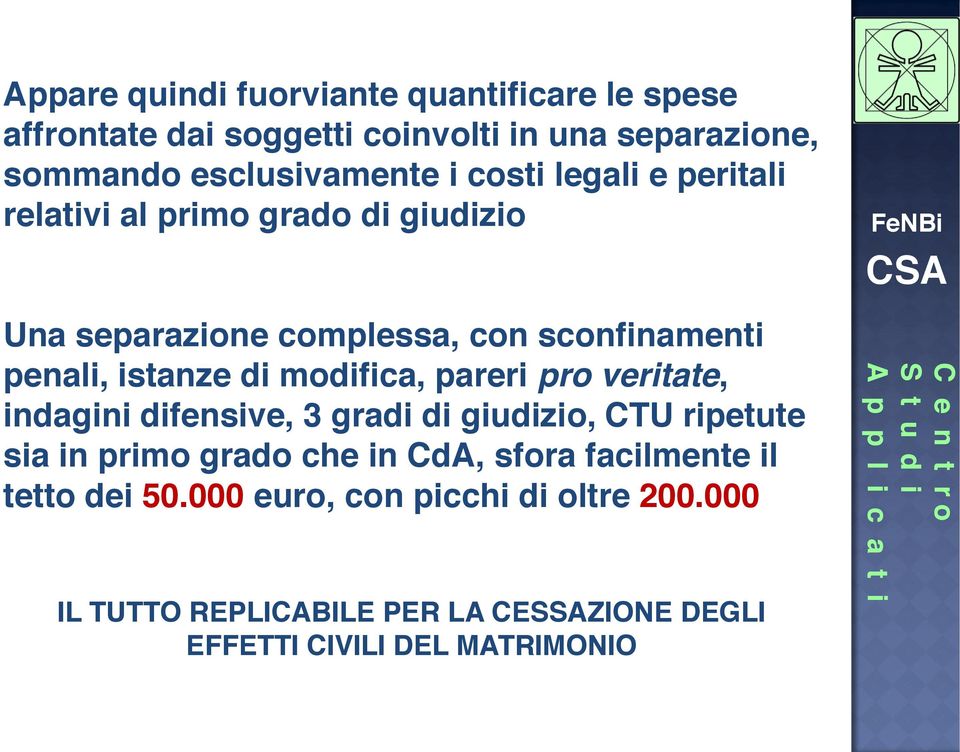 modifica, pareri pro veritate, indagini difensive, 3 gradi di giudizio, CTU ripetute sia in primo grado che in CdA, sfora