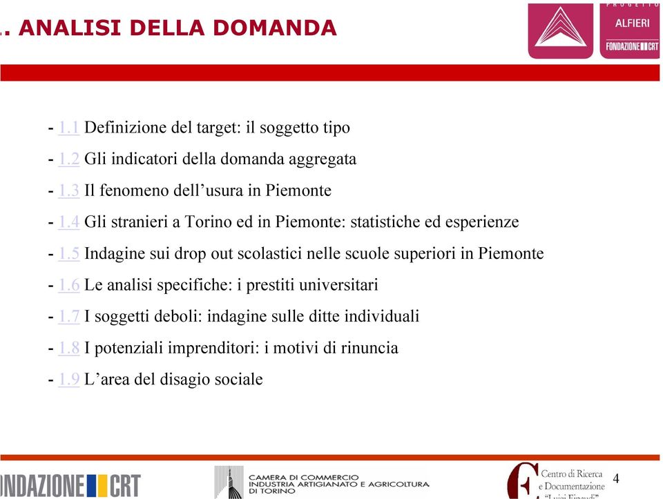 5 Indagine sui drop out scolastici nelle scuole superiori in Piemonte - 1.