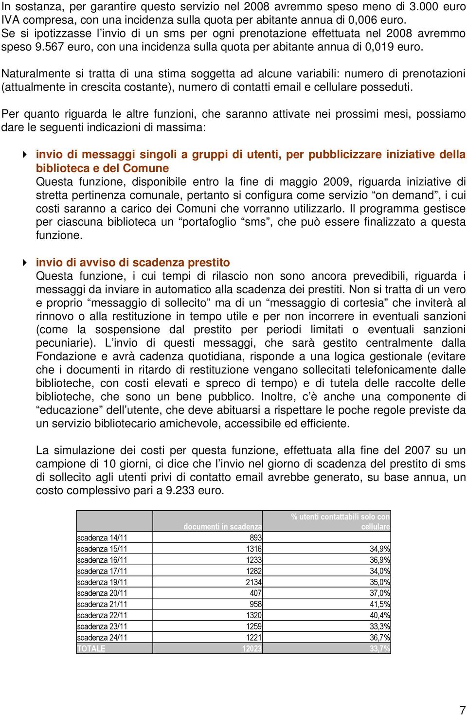 Naturalmente si tratta di una stima soggetta ad alcune variabili: numero di prenotazioni (attualmente in crescita costante), numero di contatti email e cellulare posseduti.