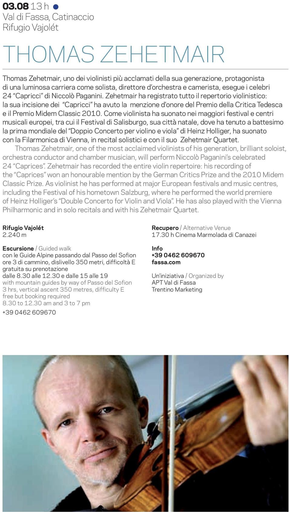 Zehetmair ha registrato tutto il repertorio violinistico: la sua incisione dei Capricci ha avuto la menzione d'onore del Premio della Critica Tedesca e il Premio Midem Classic 2010.