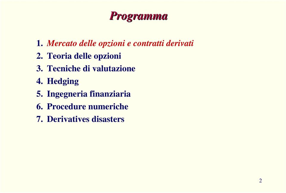 Teoria delle opzioni 3.