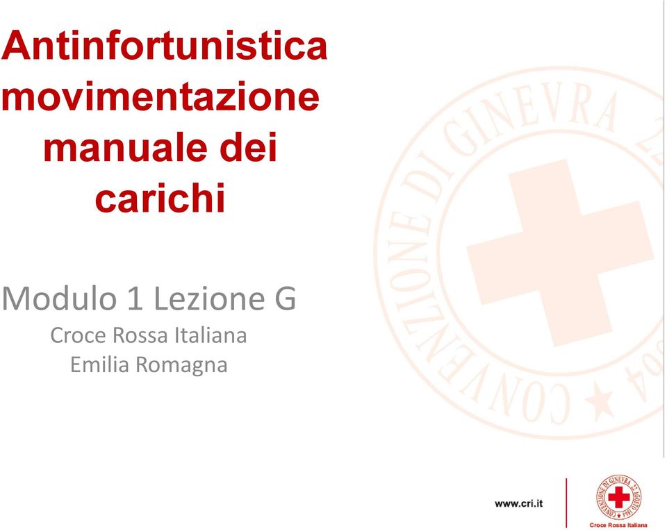 carichi Modulo 1 Lezione G