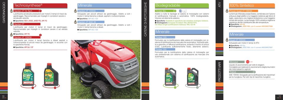 Specifiche: API TC Garden 4T 0W30 Lubrificante per motori 4 tempi benzina e diesel aspirati o turbocompressi di piccoli mezzi da giardinaggio. In accordo con le specifiche Honda.