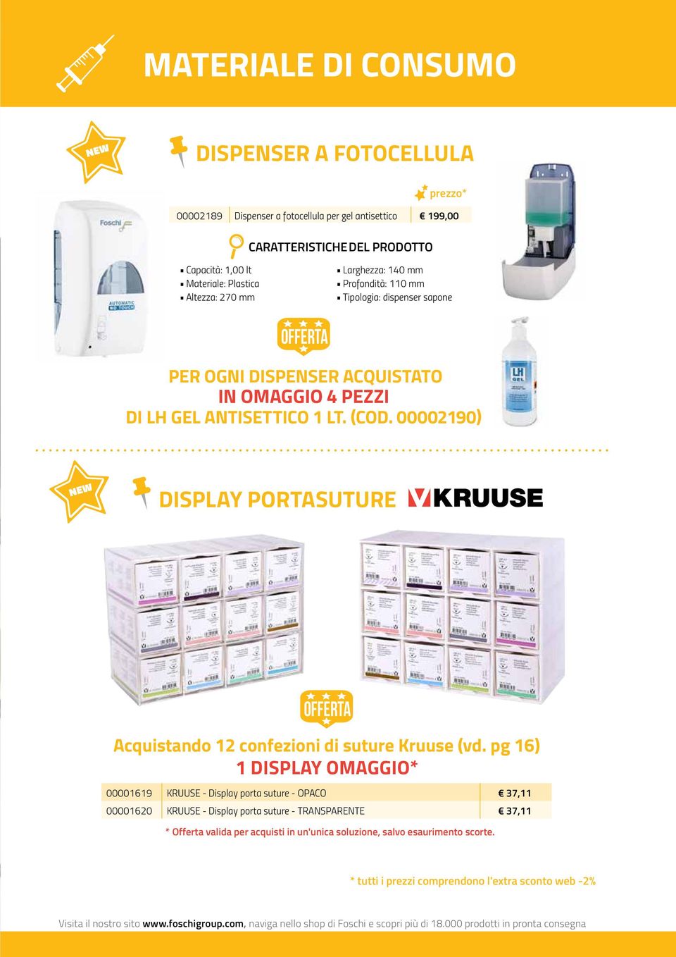 00002190) NEW DISPLAY PORTASUTURE OFFERTA Acquistando 12 confezioni di suture Kruuse (vd.