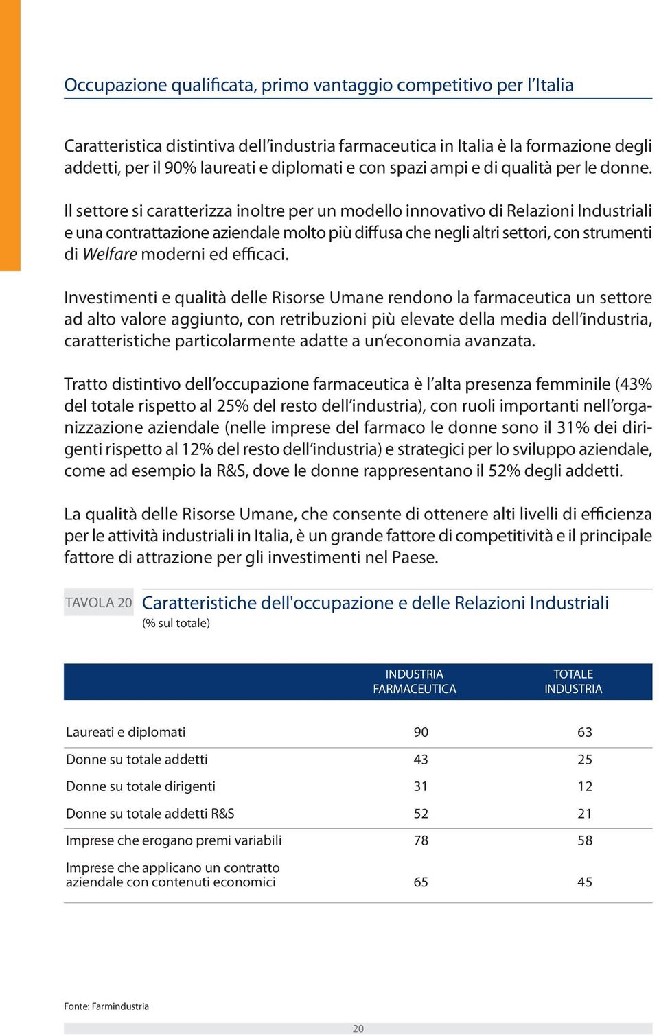 Il settore si caratterizza inoltre per un modello innovativo di Relazioni Industriali e una contrattazione aziendale molto più diffusa che negli altri settori, con strumenti di Welfare moderni ed